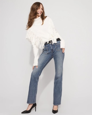 Fringe Turtleneck Sweater click to view larger image.