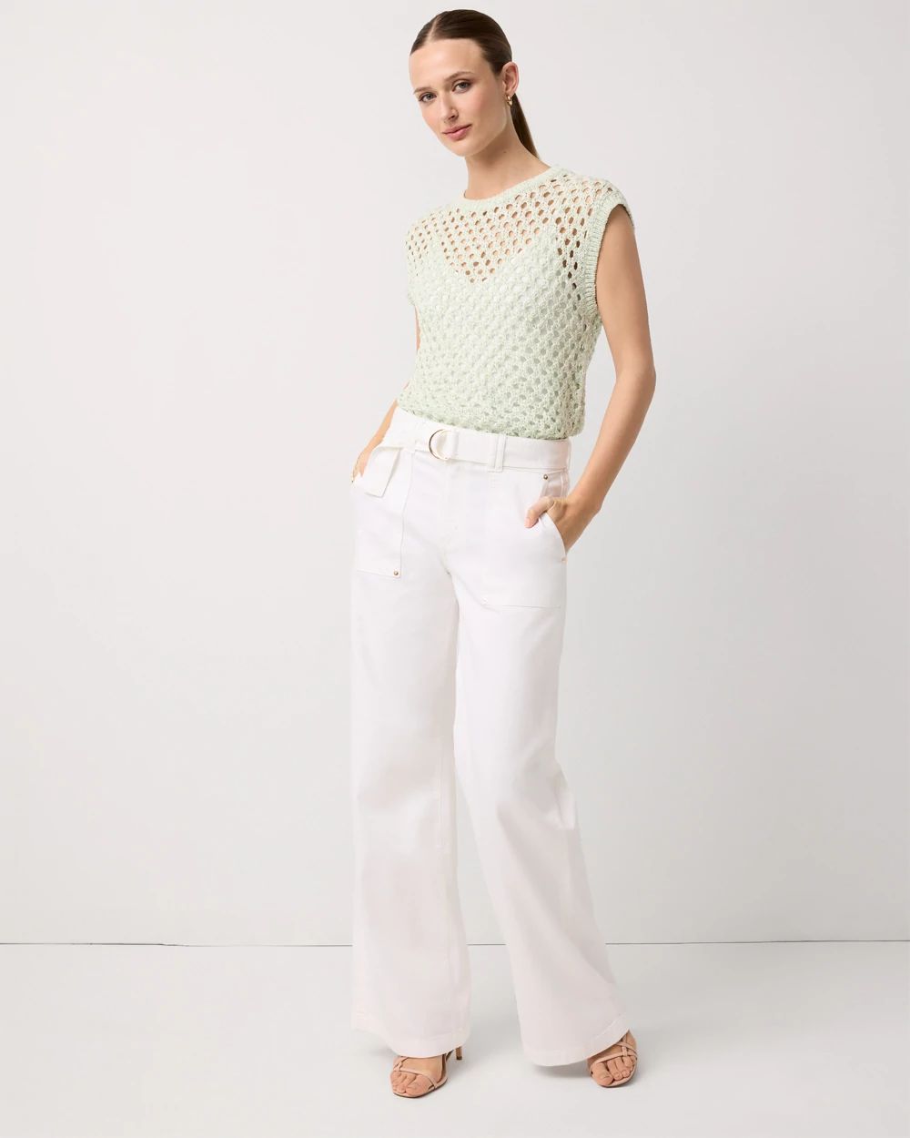 Extra High Rise Wide Leg Utility Jean click to view larger image.