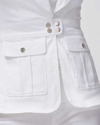 White Denim Vest