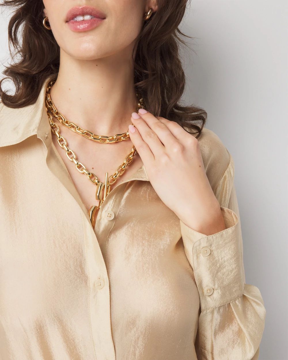 Petite Soft Shirt with Shine