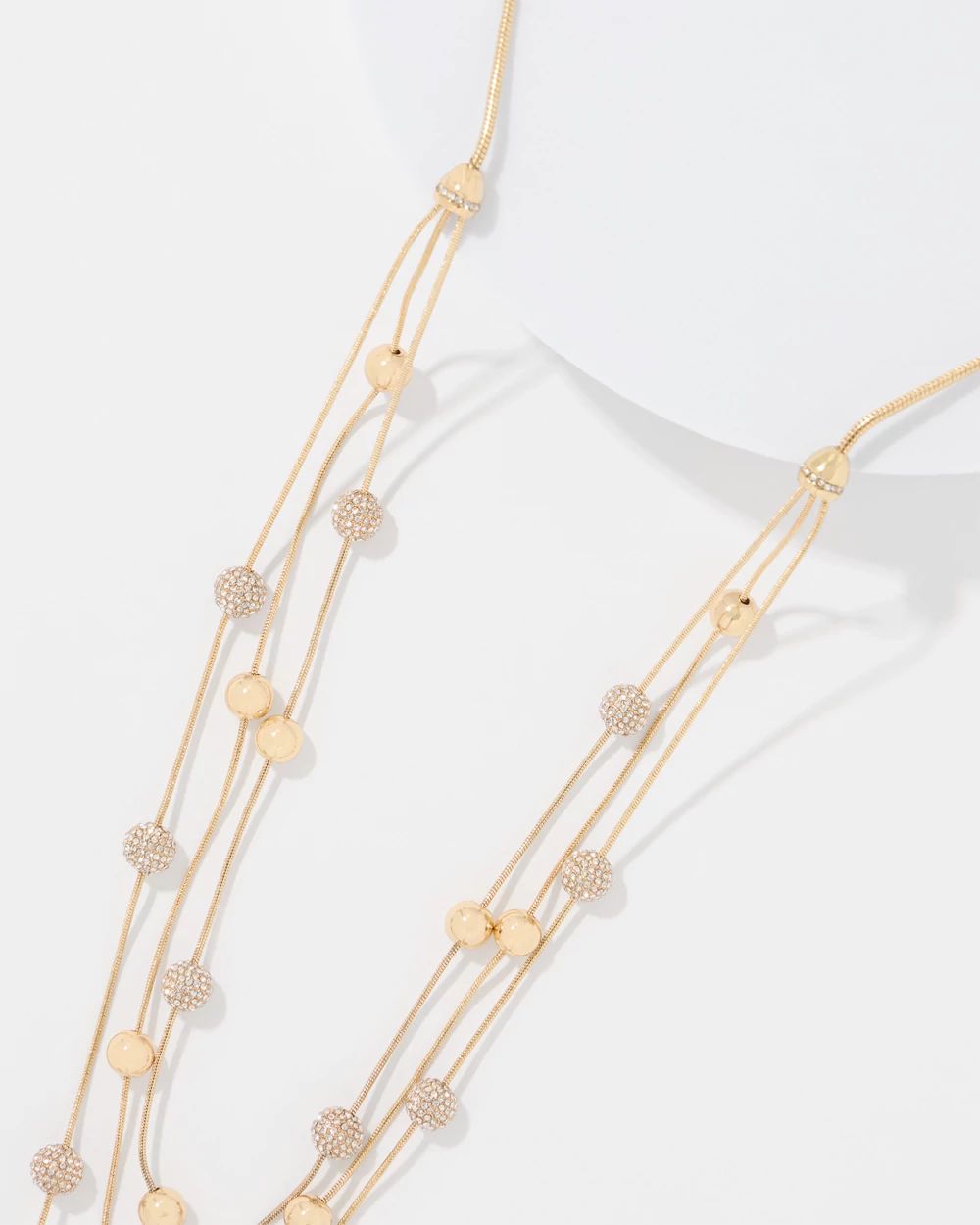 Pavé Multistrand Necklace click to view larger image.
