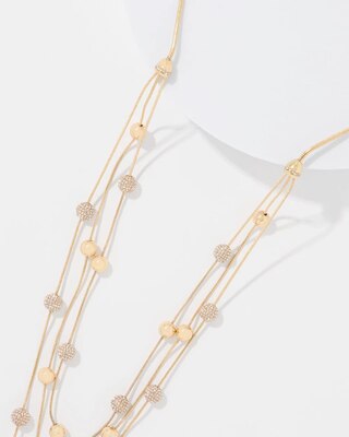 Pavé Multistrand Necklace click to view larger image.
