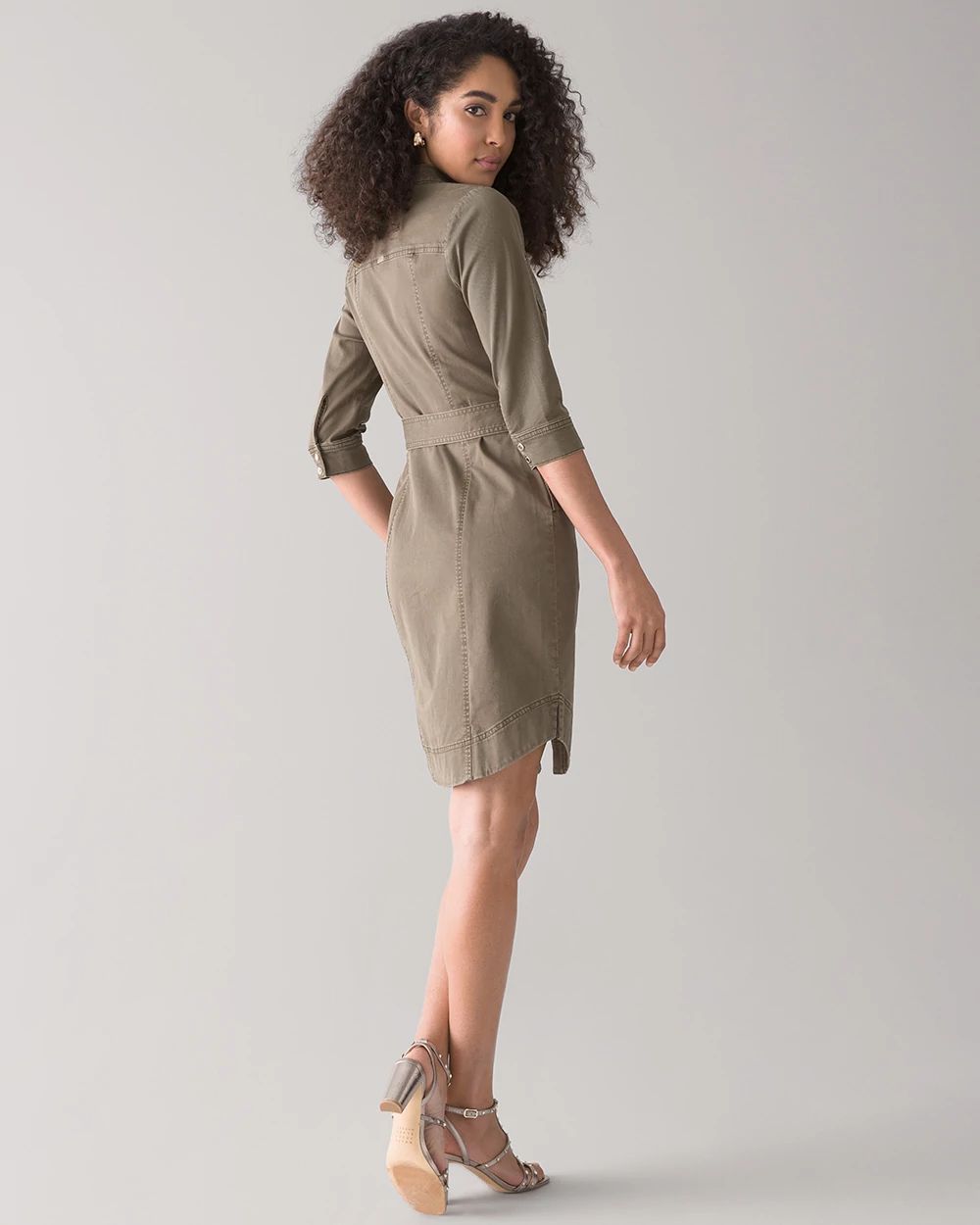¾ Sleeve Utility Dress click to view larger image.