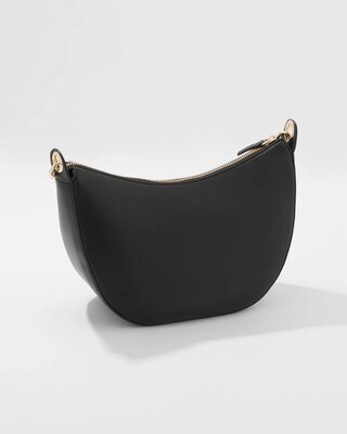 Black + White Crescent Shoulder Bag click to view larger image.