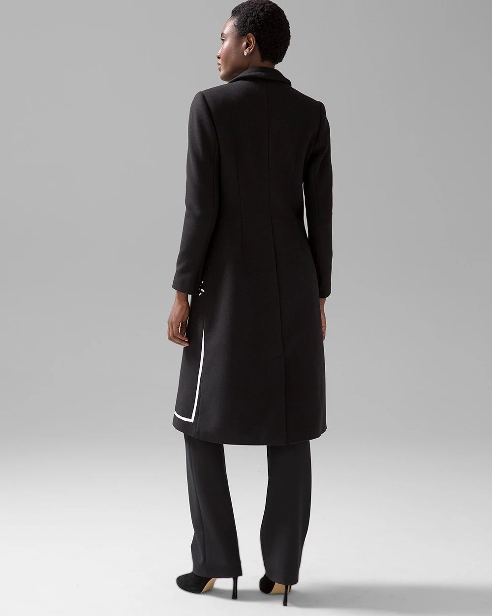 Black + White Evening Coat