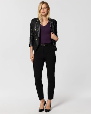 Seamless V-neck Long Sleeve Top click to view larger image.