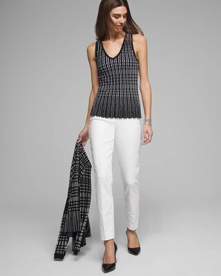 Outlet WHBM Sleeveless V-Neck Peplum Top