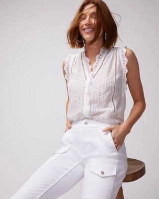 Silk Embroidered Cotton Voile Shell