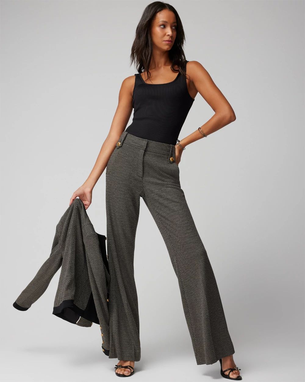 Mariner Wide Leg Geometric Print Pants