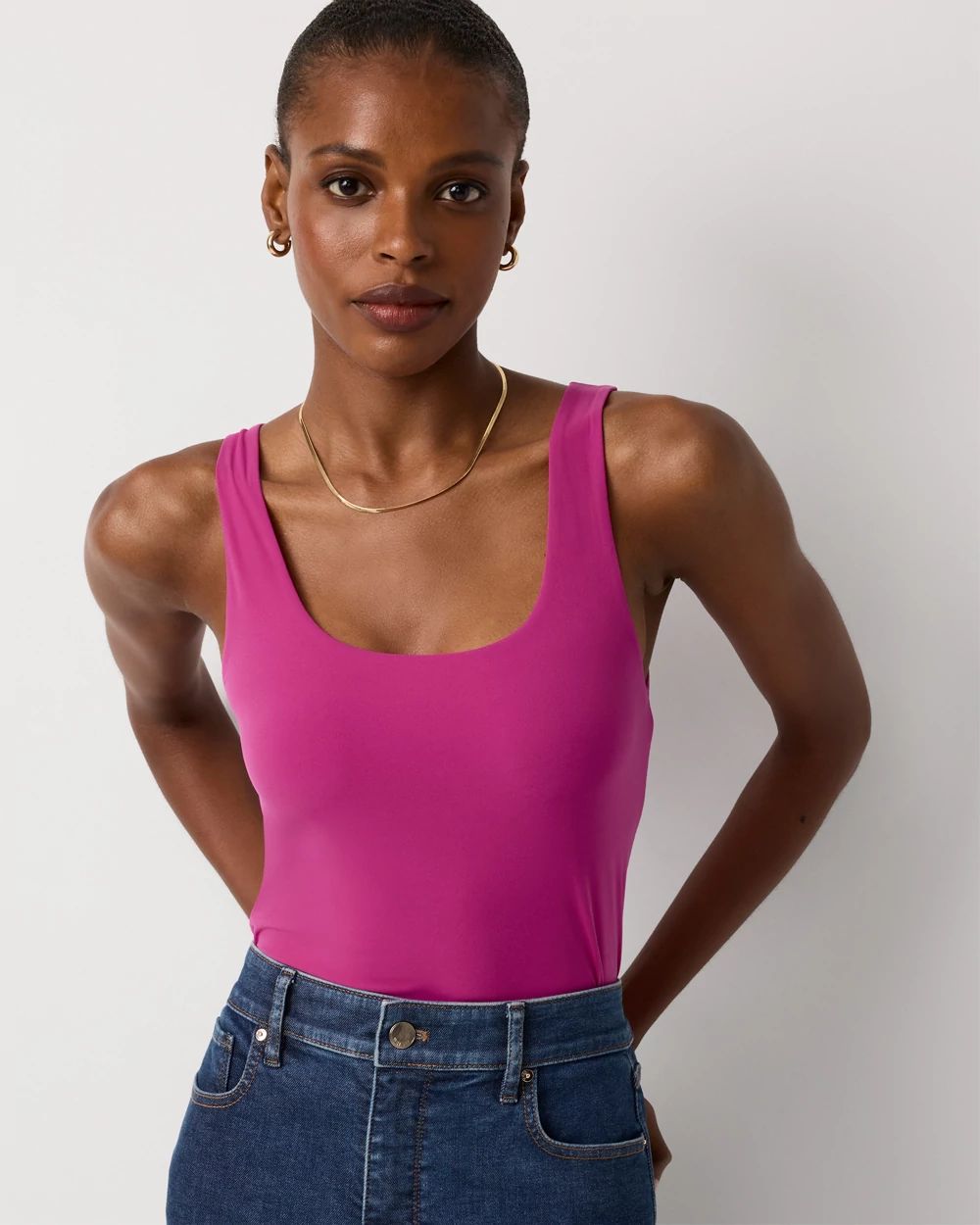 WHBM FORME™ All Ways Stretch Dual Neck Tank