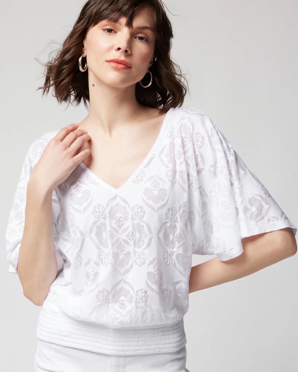 ShortSleeve Kimono Top White House Black Market