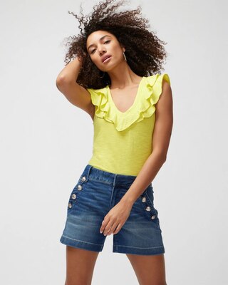 Ruffle Neck Tee