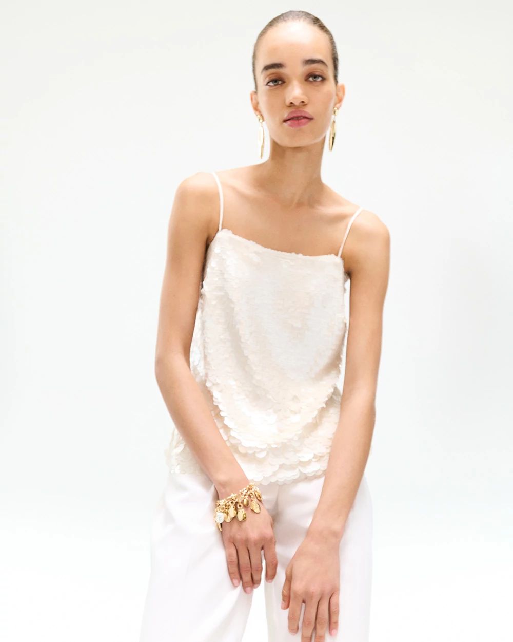 Sequin Mesh Camisole