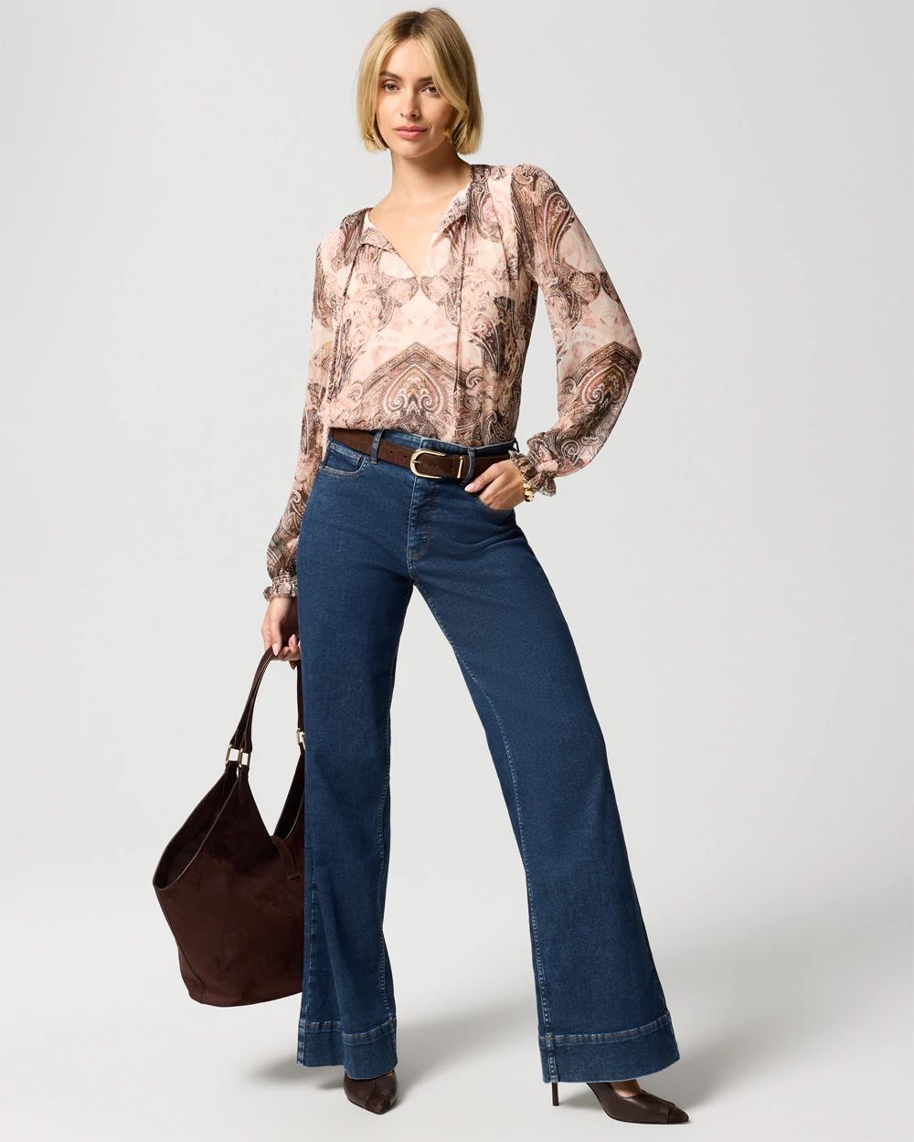 Long Sleeve Chiffon Blouse click to view larger image.