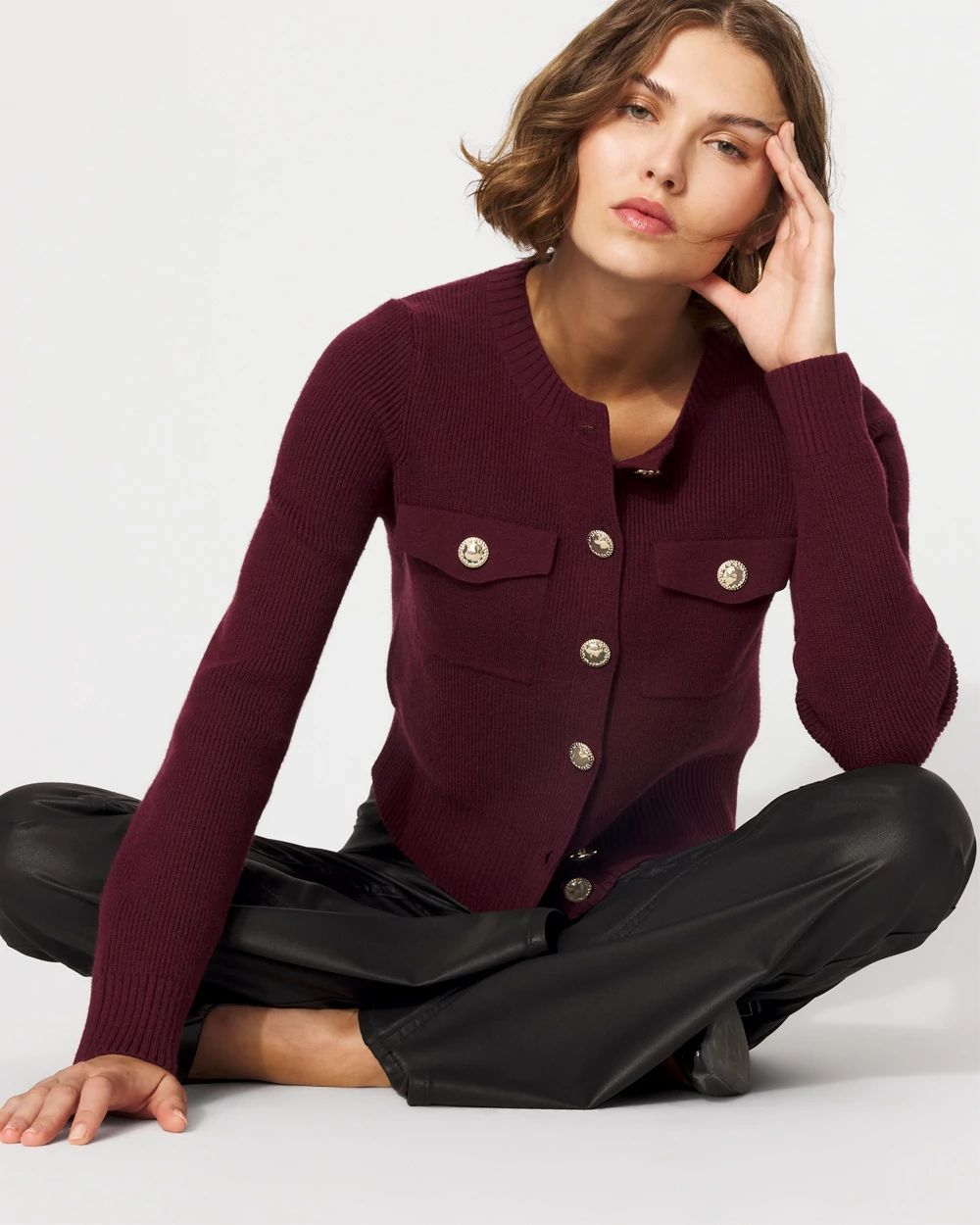 Button-Front Cardigan