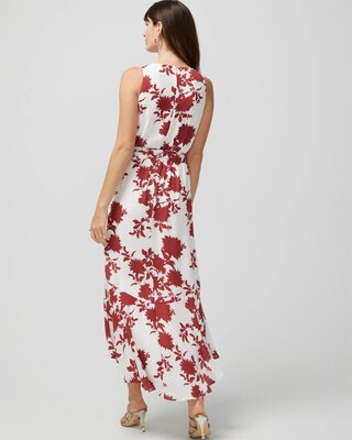 Floral Print High-Low Midi Dress