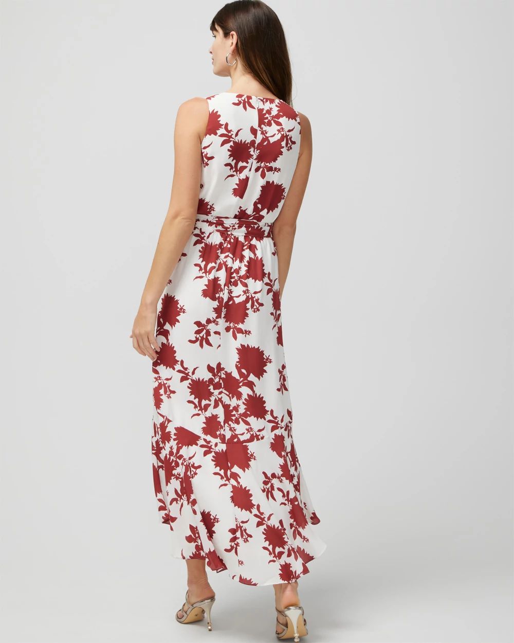 Floral Print High-Low Midi Dress