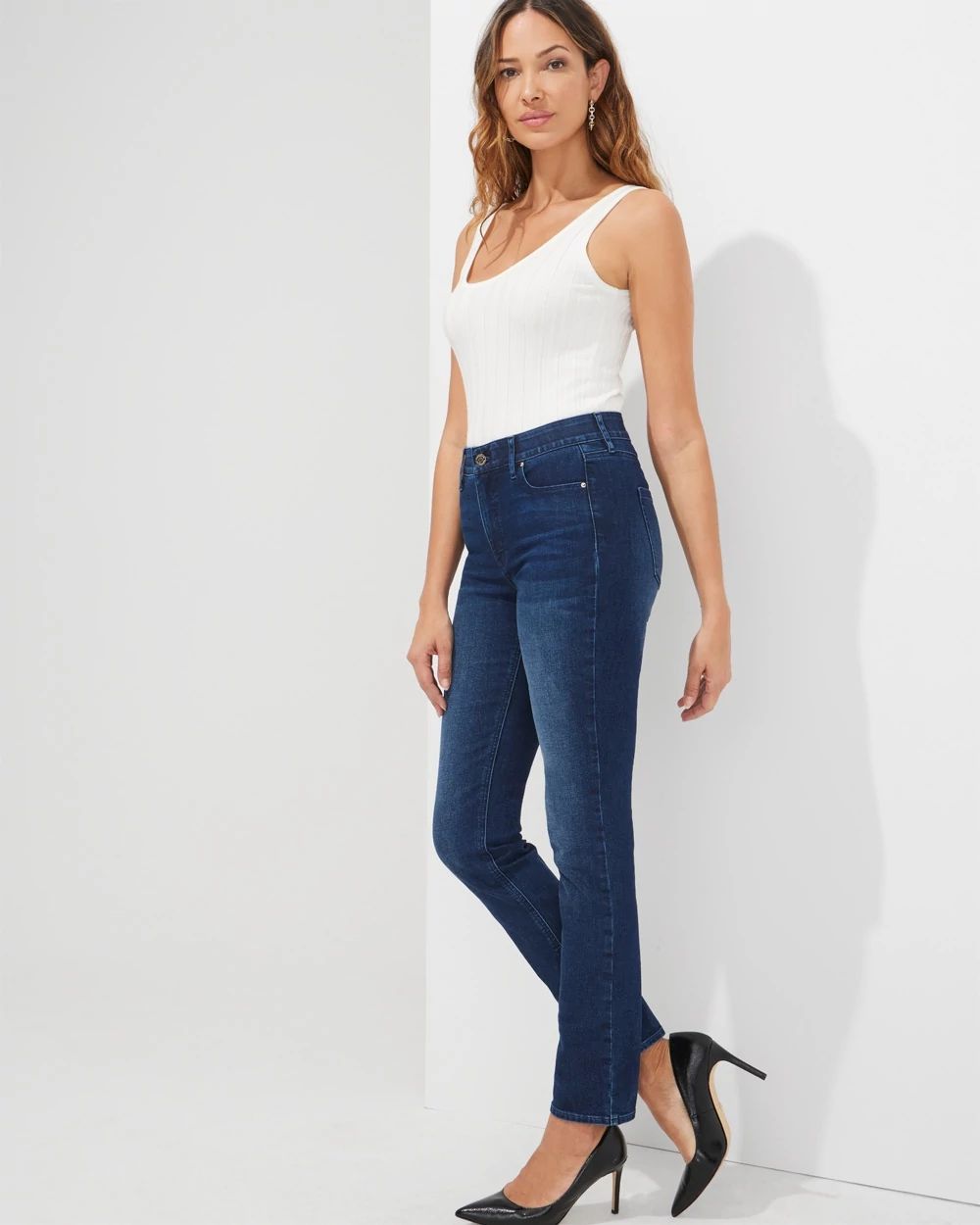 Outlet WHBM High Rise Slim Jeans