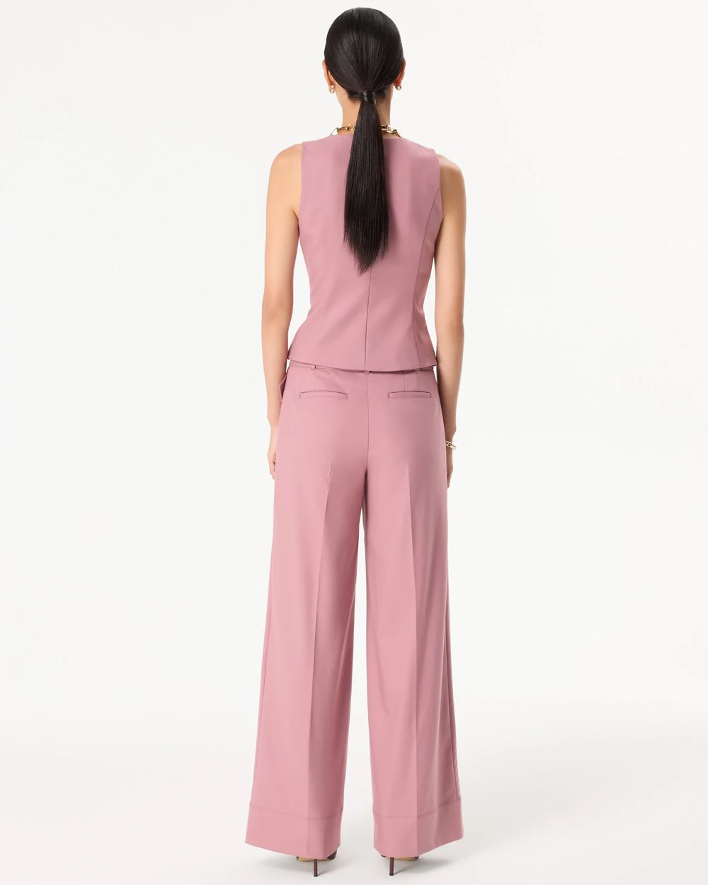 Belted High-Rise Wide Leg Pant click to view larger image.