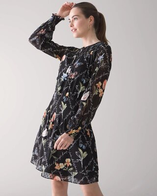 Smocked Blouson Dress