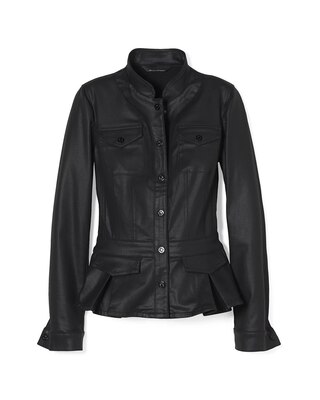 Coated Denim Trucker Jacket