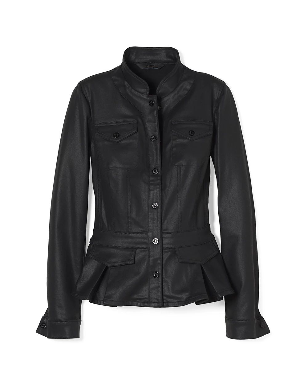 Coated Denim Trucker Jacket