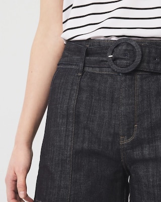 Extra High-Rise Belted Denim Short click to view larger image.