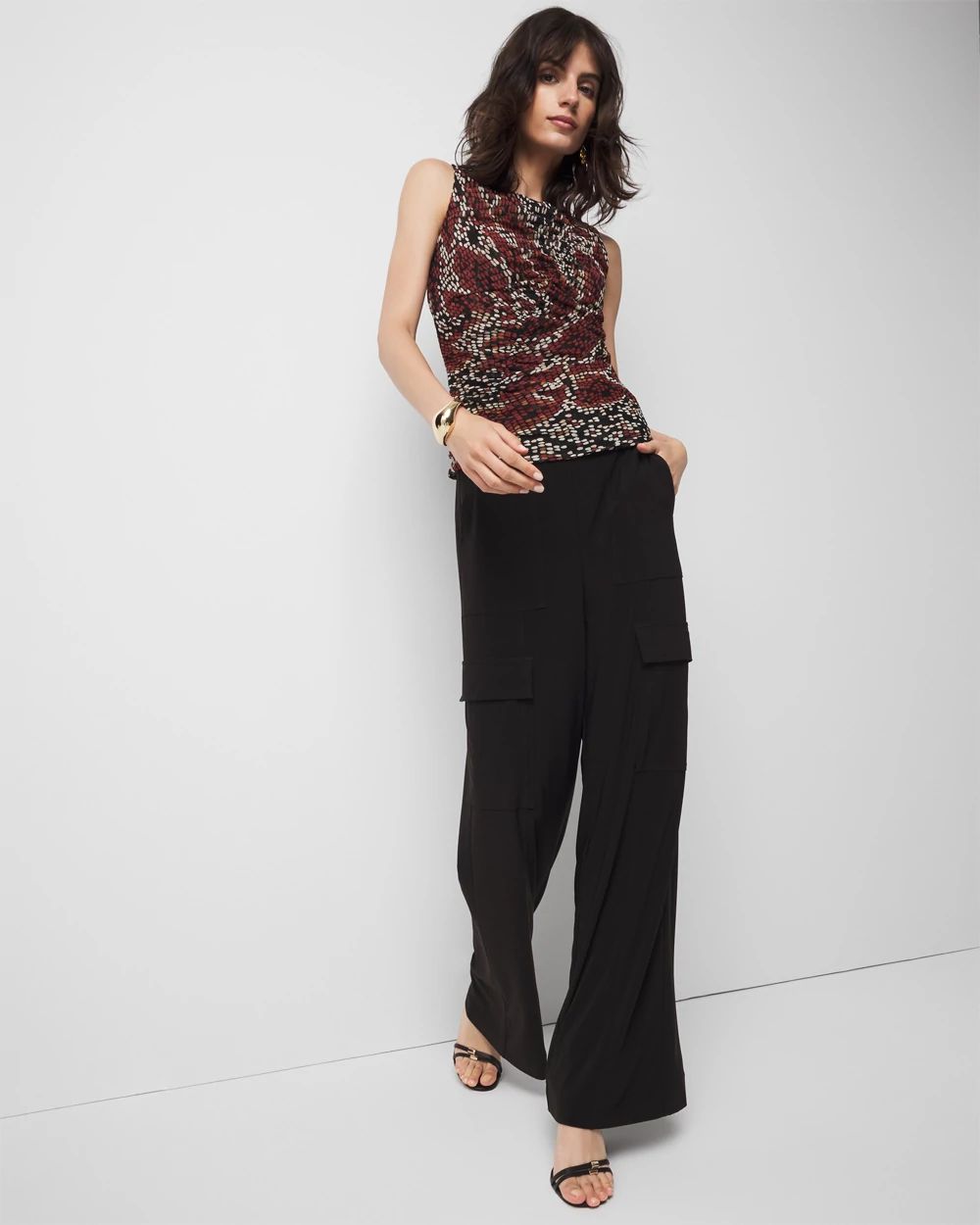 Ruched Mesh Tank
