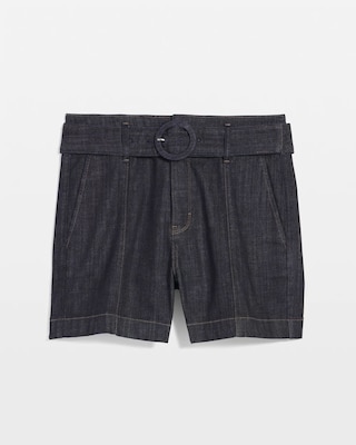 Extra High-Rise Belted Denim Short click to view larger image.