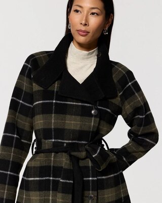Reversible Wool-Blend Melton Coat click to view larger image.