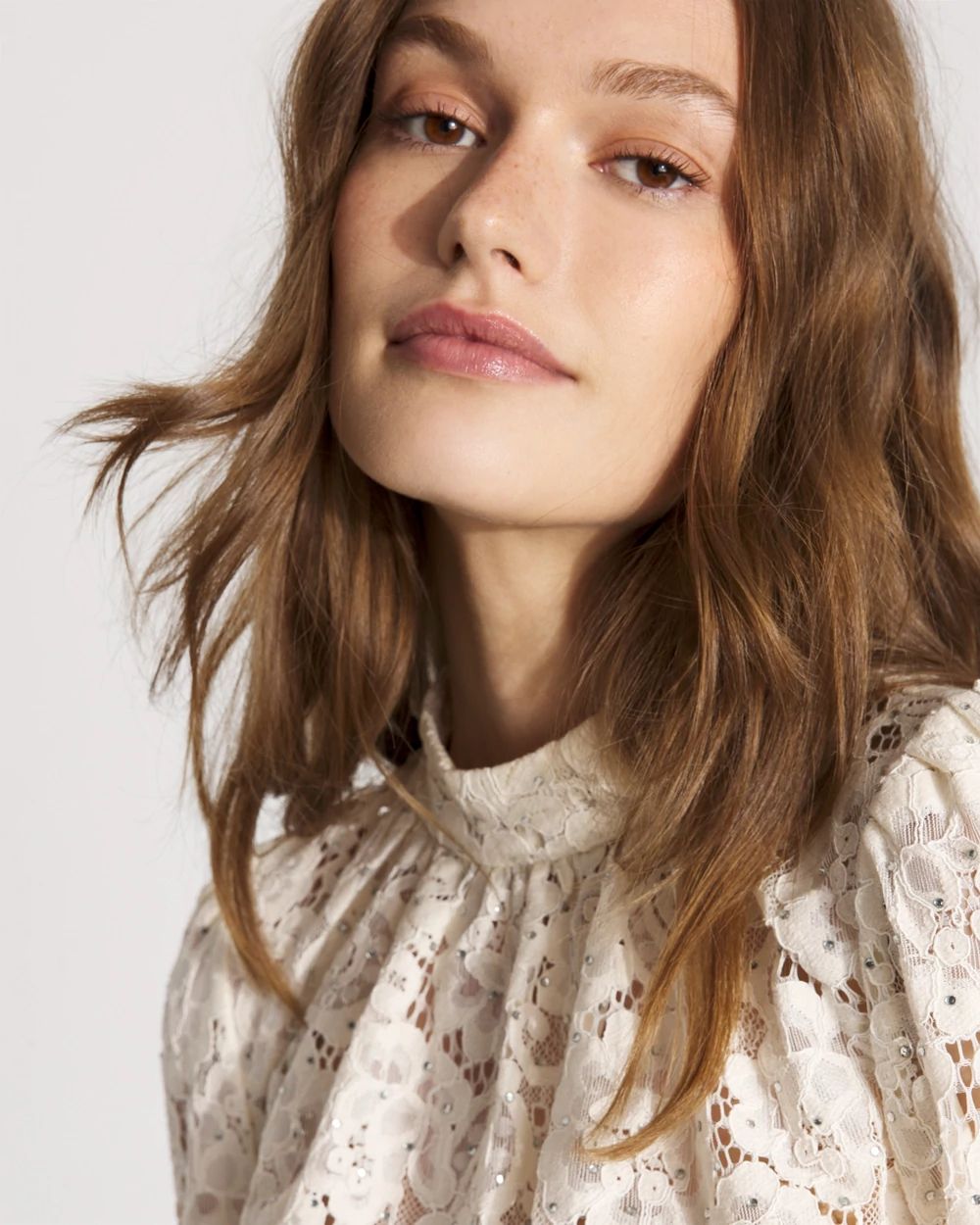 Petite Embellished Lace Top