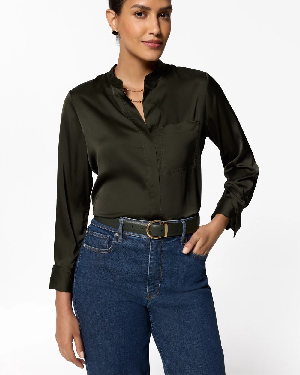 Olive + Chestnut Reversible Pant Belt