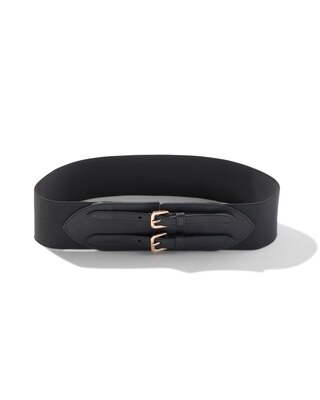 Wide Two-Buckle Stretch Belt