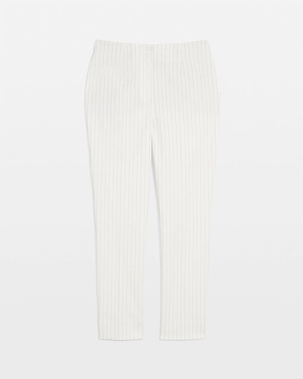 High-Rise Straight Pinstripe Pant