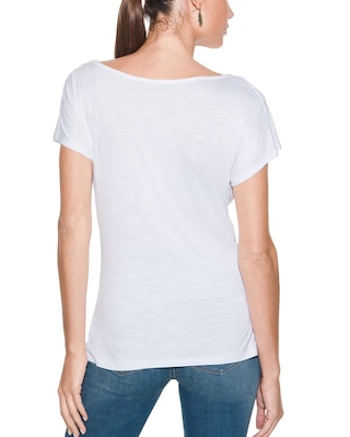 Outlet WHBM Draped Slub Tee click to view larger image.
