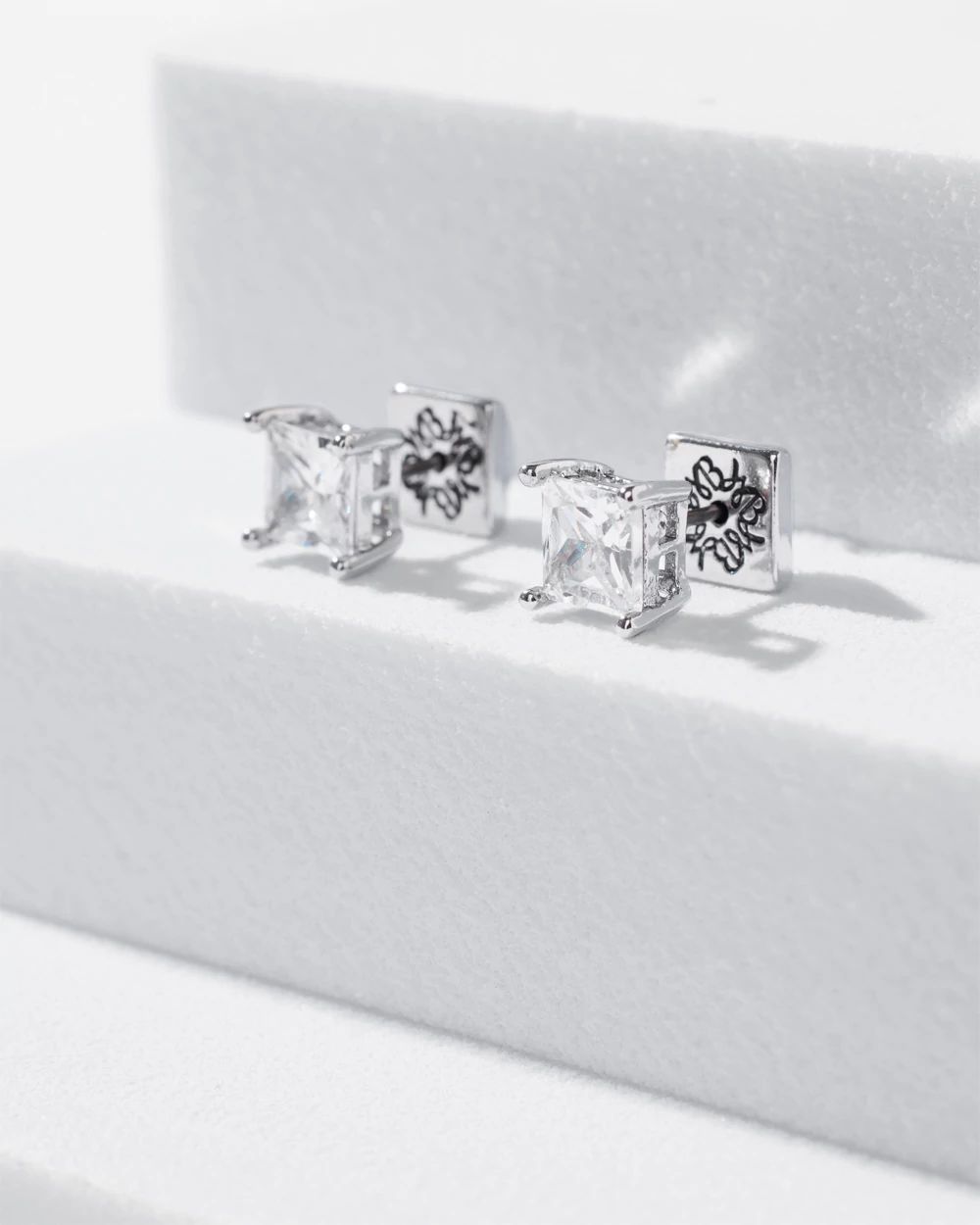 CZ Princess Stud Earrings