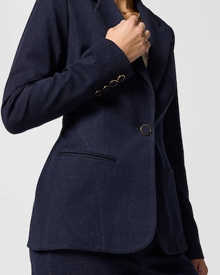 Petite Denim-Look Blazer click to view larger image.