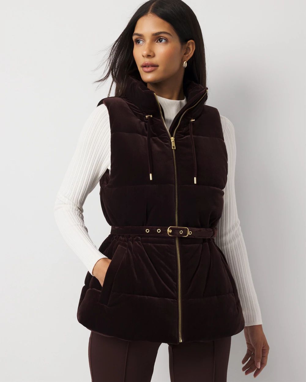 Velvet Puffer Vest