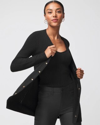 Petite Long Sleeve Boyfriend Cardigan
