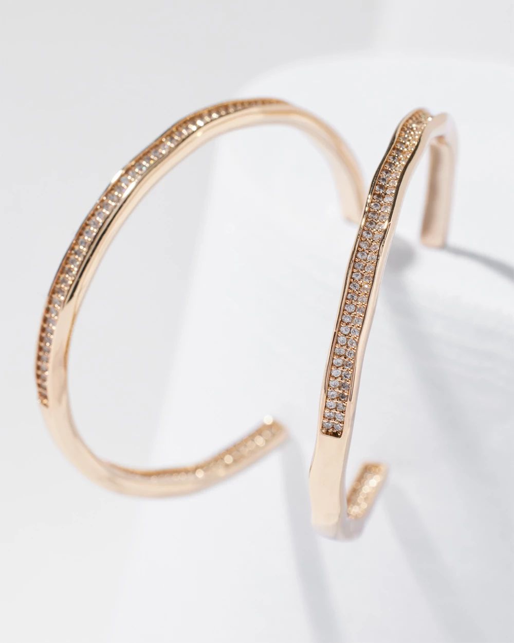 Gold Encrusted Hoop Earrings