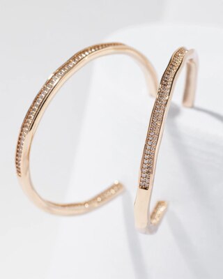 Gold Encrusted Hoop Earrings