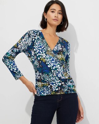 Outlet WHBM Surplice 3/4-Sleeve Tee