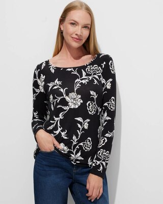 Outlet WHBM Long-Sleeve Scoop-Neck Tee