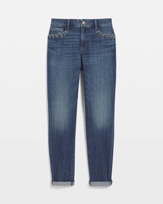Mid-Rise Everyday Soft Denim™ Grommet Girlfriend Jean
