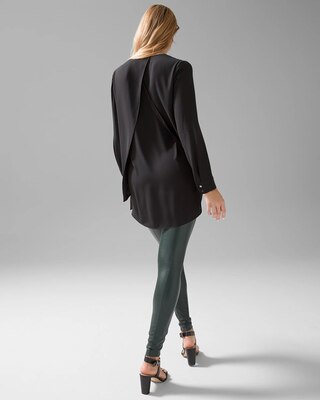 Petite Vegan Leather WHBM® Runway Legging