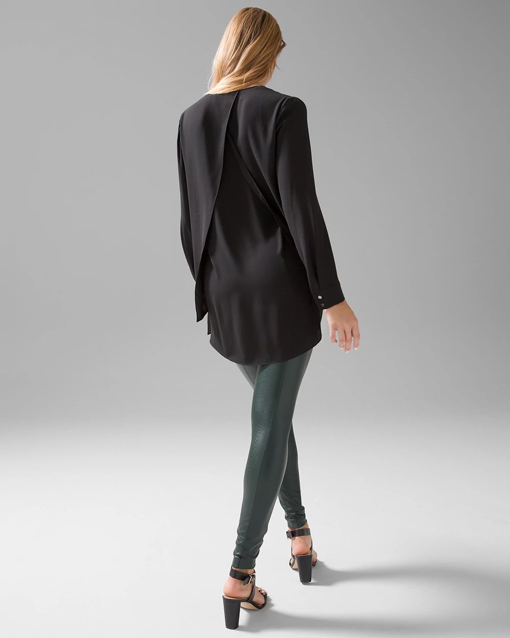Petite Vegan Leather WHBM® Runway Legging