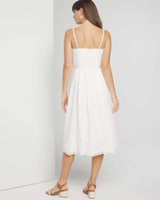 Sleeveless Eyelet Midi Dress