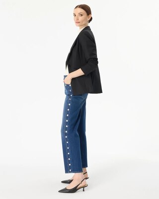Studded High-Rise Straight Ankle Jean click to view larger image.