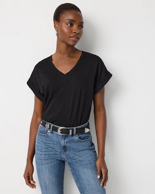 V-neck Short Sleeve Tee