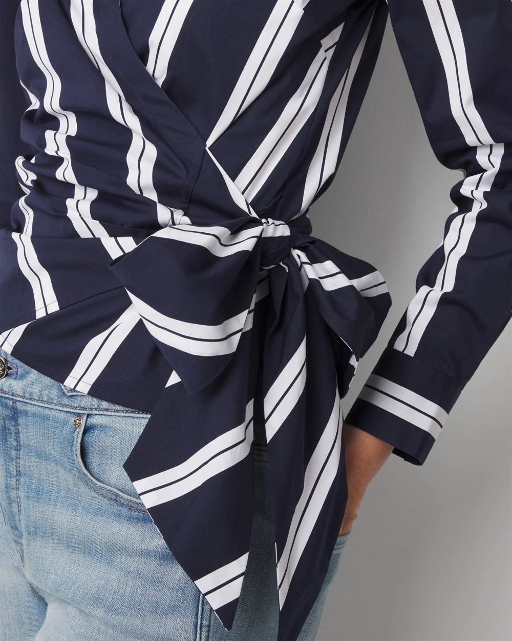 Surplice Poplin Shirt